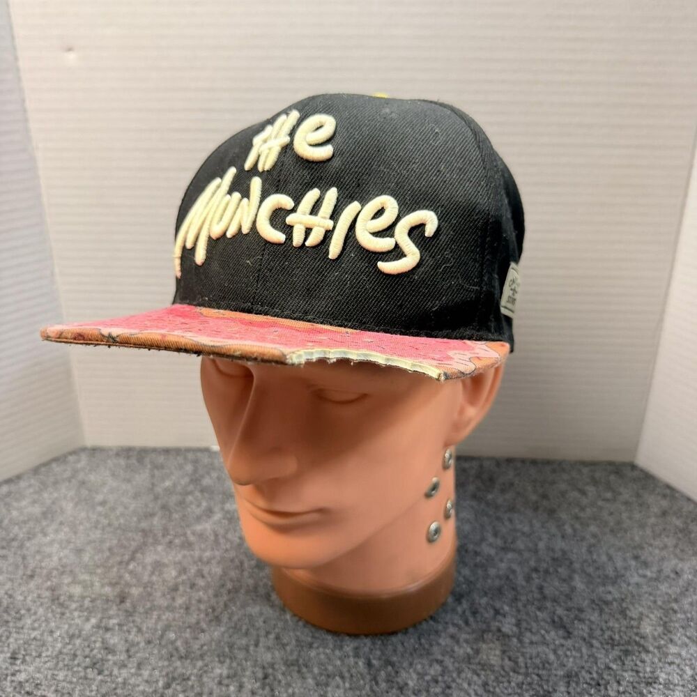 Cayler & Sons Hat Cap Snap Back Black The Munchies Donut Brim Funny Mens